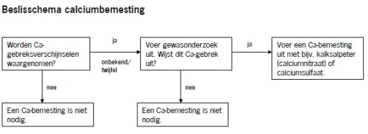 Beslisschema calciumbemesting Beslisschema calciumbemesting