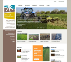 Beter bodembeheer: carrousel, expertise gallery, drie kolommen met nieuws en banners Beter bodembeheer: carrousel, expertise gallery, drie kolommen met nieuws en banners