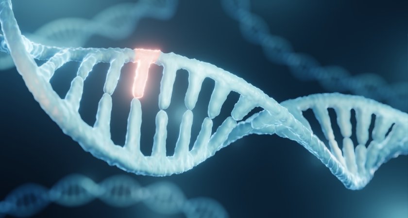 Een mutatie waarbij een enkele DNA letter, of nucleotide, veranderd is. Met CRISPR-Cas maken wetenschappers zulke mutaties, maar ze komen ook in de natuur voor. Een mutatie waarbij een enkele DNA letter, of nucleotide, veranderd is. Met CRISPR-Cas maken wetenschappers zulke mutaties, maar ze komen ook in de natuur voor.